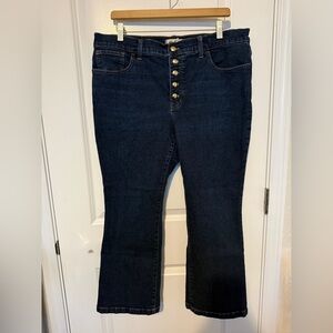 Madewell Mid-Rise Kick Out Crop Jeans - Larkspur